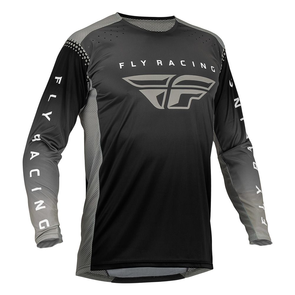 Fly Racing MX Jersey Lite Black Anthracite Grey - Chromeburner