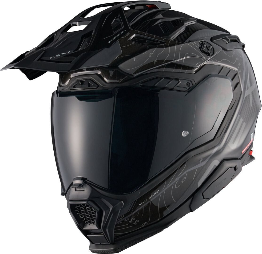 ★furuka★ Nexx X.WED 3 Furka Carbon Black Grey Full Face Adventure Helmet