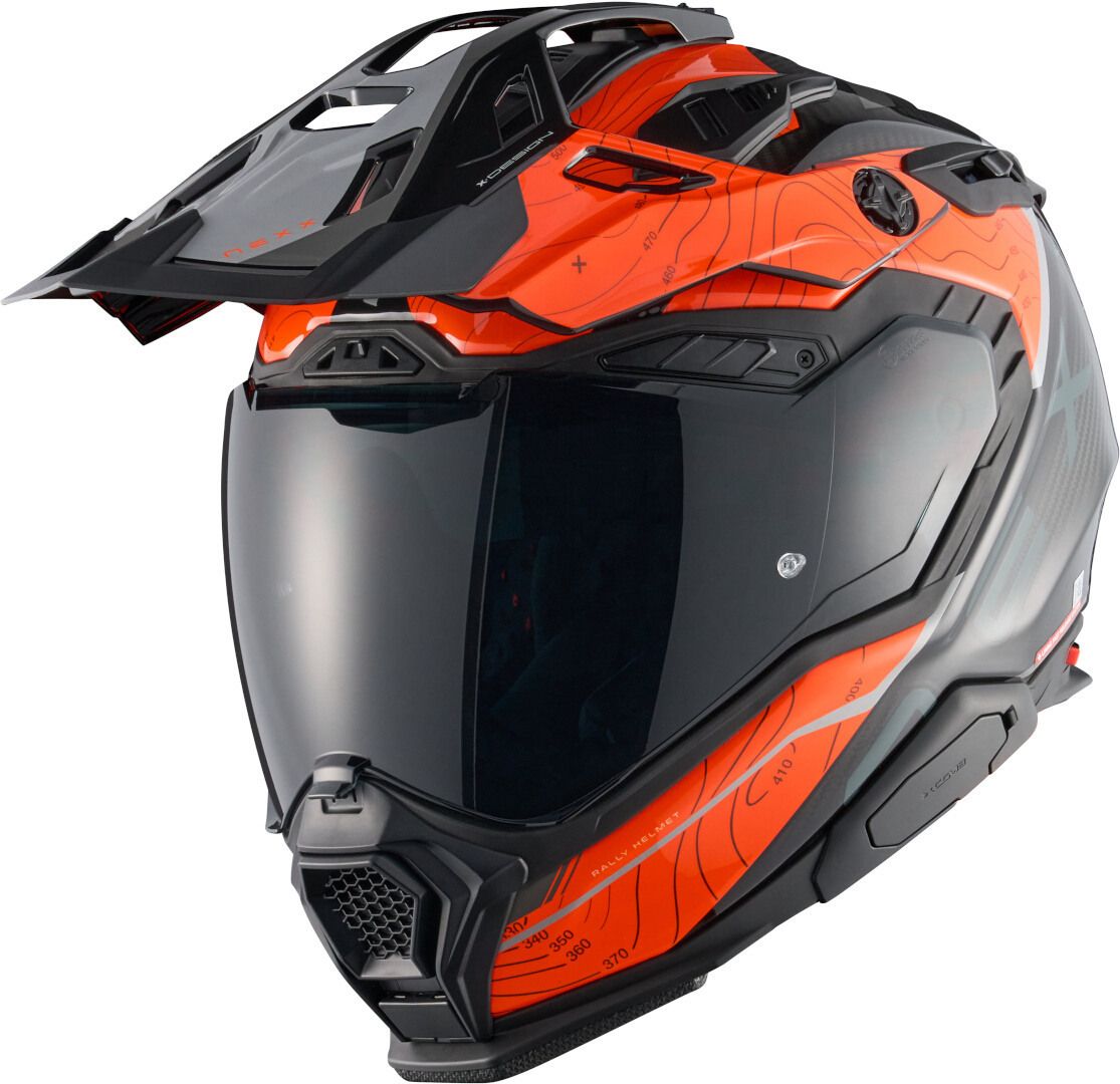 Nexx X.WED 3 Furka Carbon Grey Orange Full Face Adventure Helmet