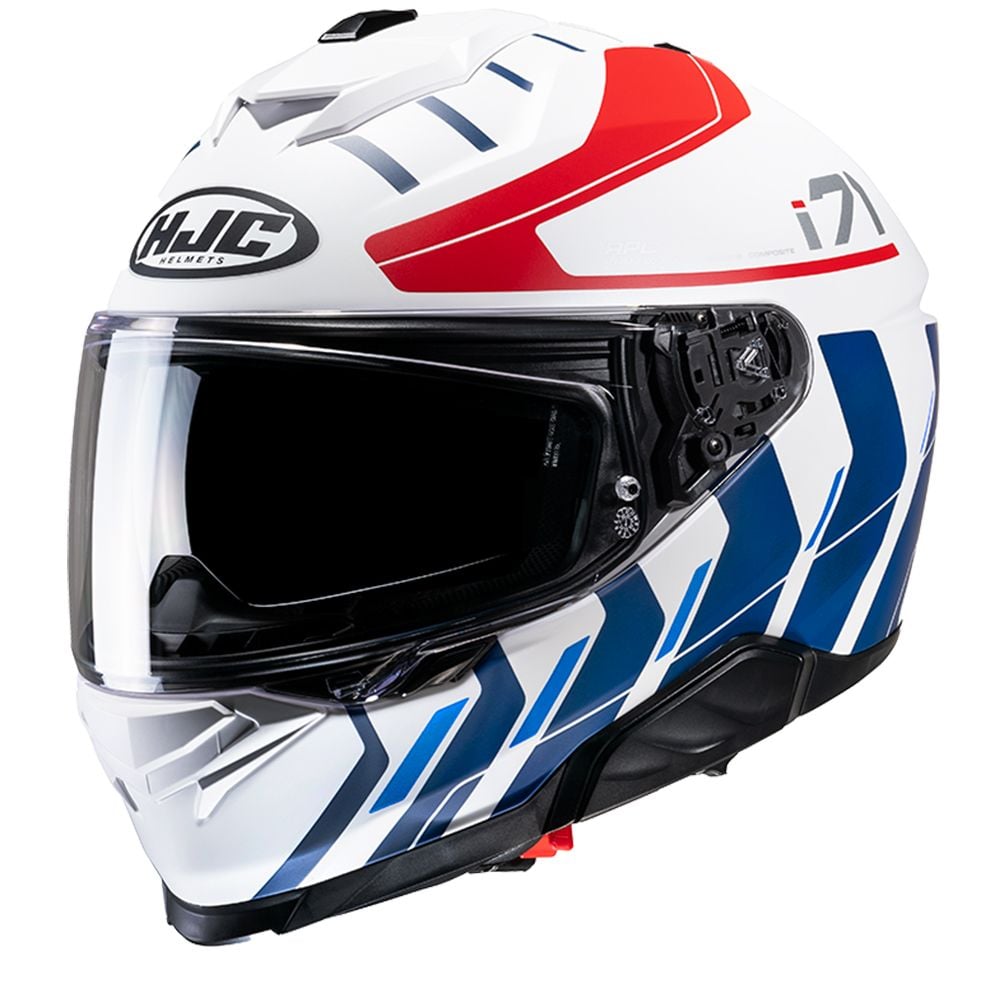 Hjc I71 Simo White Red Mc21Sf Full Face Helmets - Chromeburner