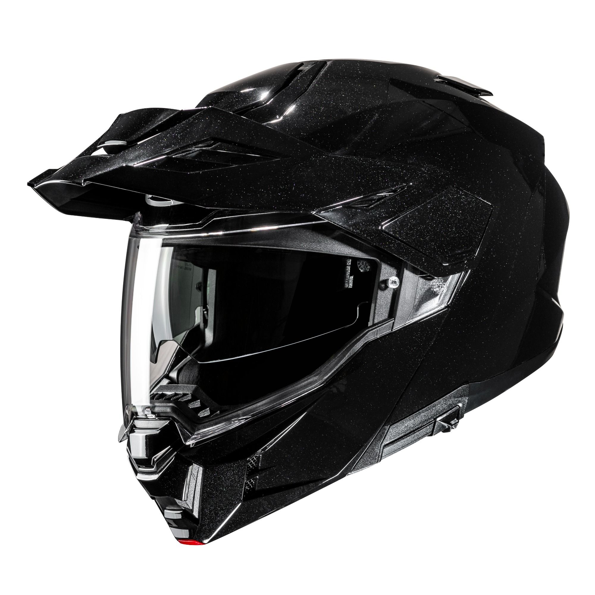 HJC i80 Solid Metal Black Adventure Helmet - Chromeburner