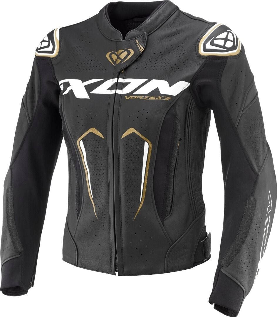 Leather Motorcycle Jacket White And Gold Leather Jacket Ixon