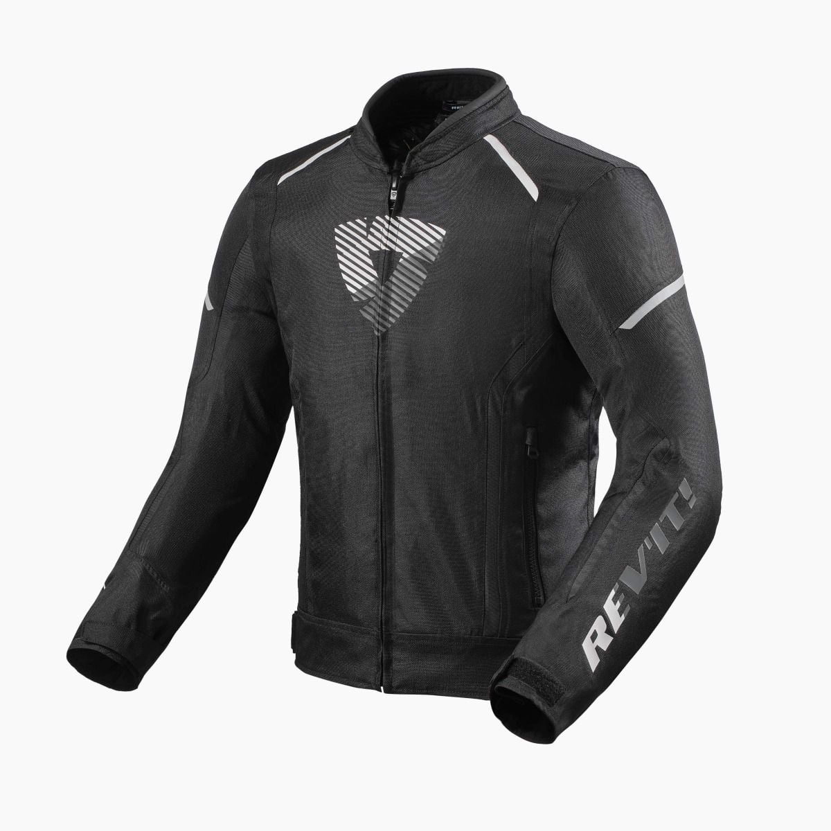 REV'IT! Sprint H2O Black White Motorcycle Jacket - Chromeburner