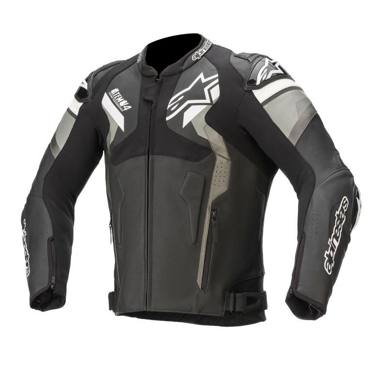 ALPINESTARS ATEM V4 BLACK GRAY WHITE MOTORCYCLE JACKET - Chromeburner