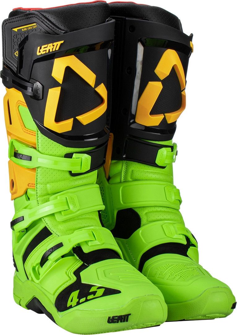 Leatt 4.5 Black Green Yellow Motocross Boots - Chromeburner
