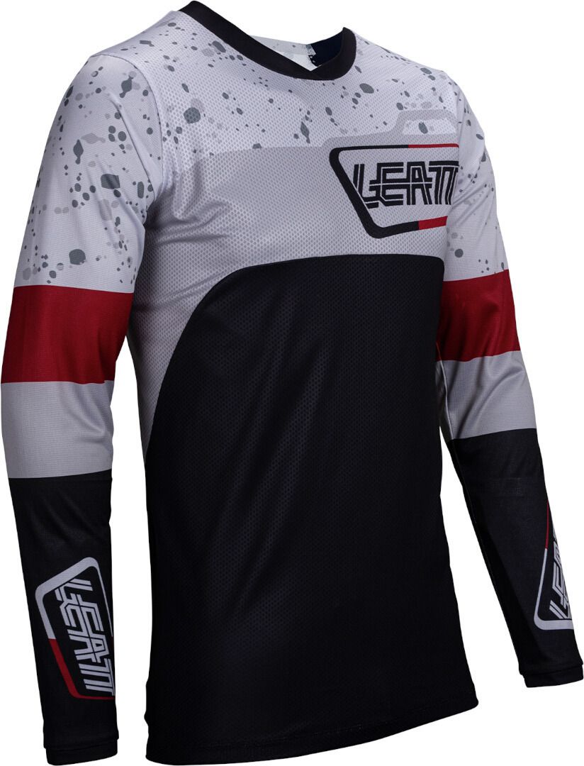 Leatt Moto 4.5 Enduro Ice Black Grey Red Motocross Jersey