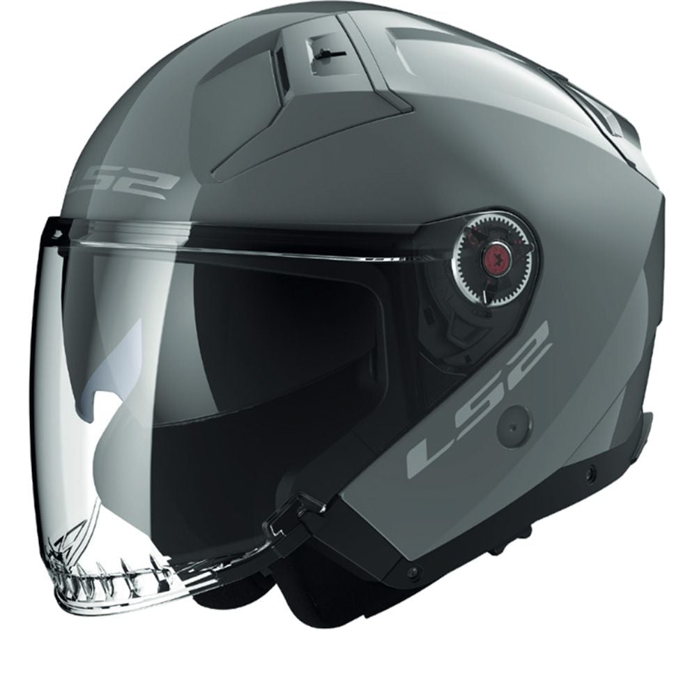 ls2 grey helmet Assault Solid Full Face Motorcycle Helmet, / M down sunshield for glare protection in bright conditions LS2 Stream II Fury Helmet