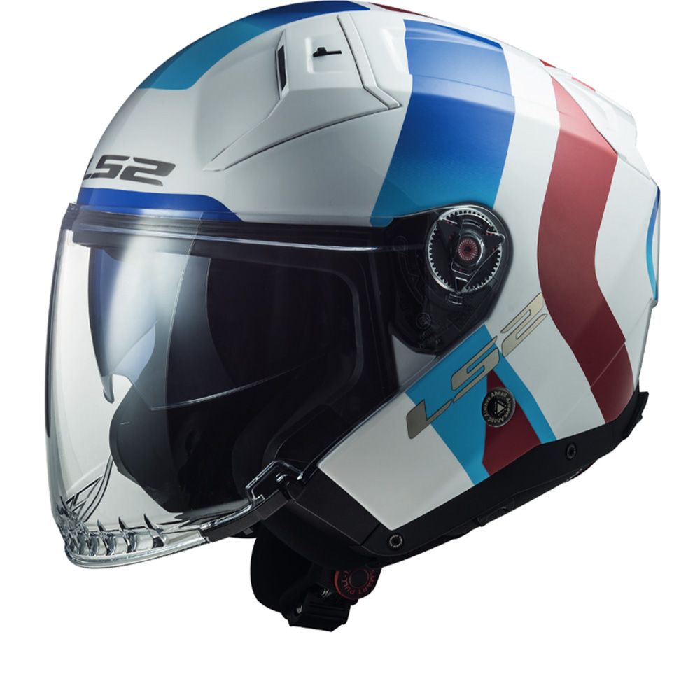 ls2 blue helmet 2019 LS2 OF603 Infinity II Special Glossy White Blue 06