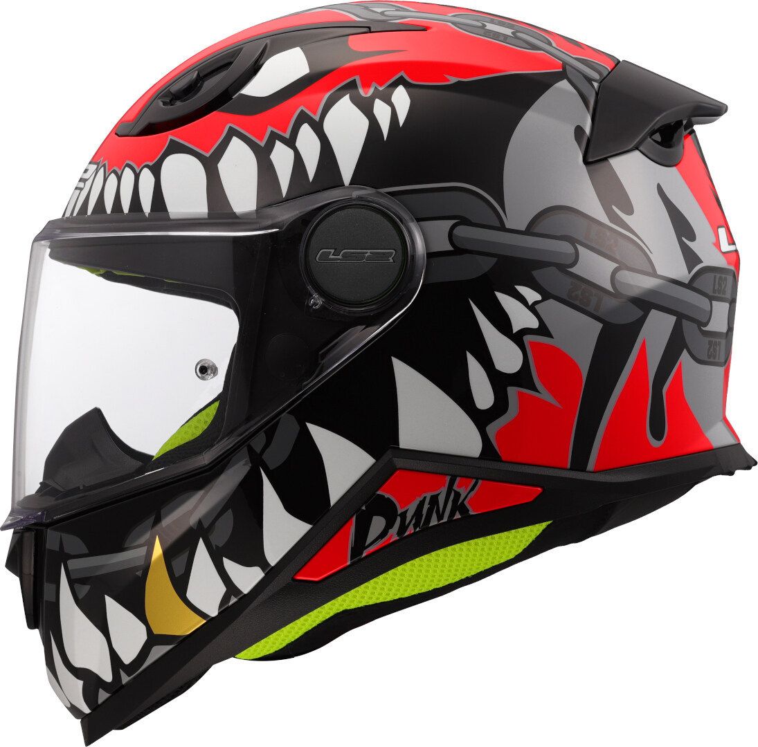 child motorcycle helmet canada LS2 FF812 Kid Punk Grey Red Childrens Full Face Helmet