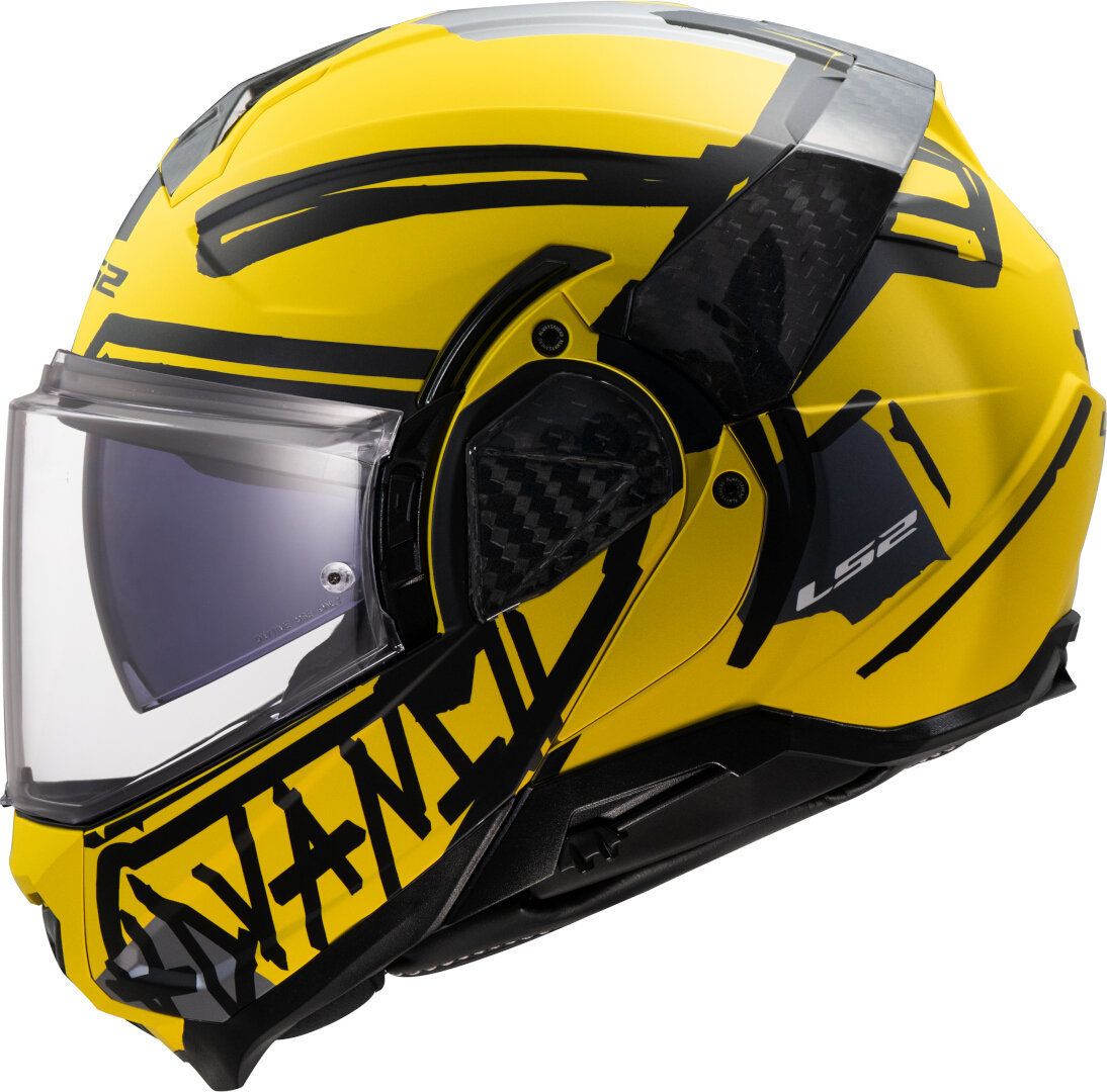 LS2 AS1 ジェットヘルメット イエロー・オレンジ LS2 FF910 Advant II Tape Yellow Modular Helmet - Chromeburner