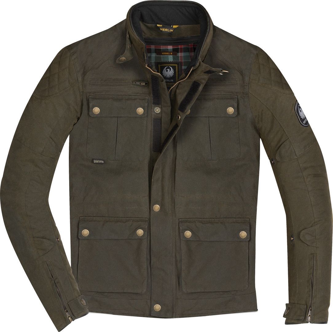 Merlin Yoxall II Olive Waxed Motorcycle Jacket - Chromeburner