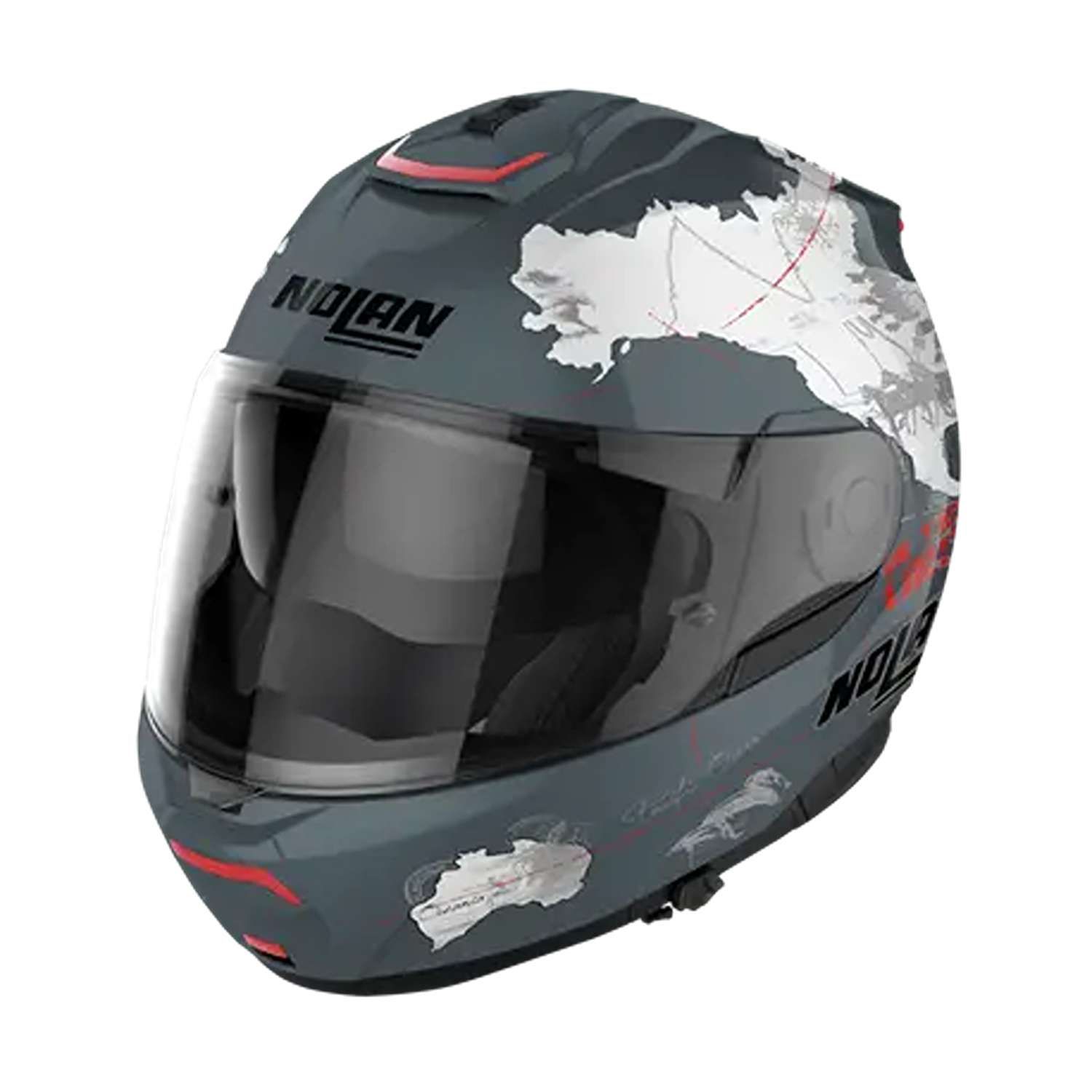 Nolan N100-6 Legend Checa N-COM 030 Modular Helmet - Chromeburner