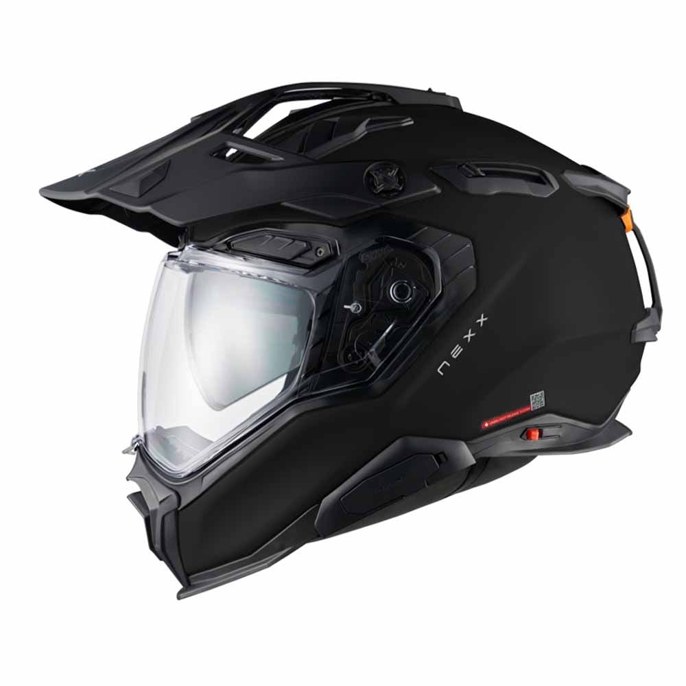 Nexx X.WED3 Plain Black Matt Adventure Helmet - Chromeburner