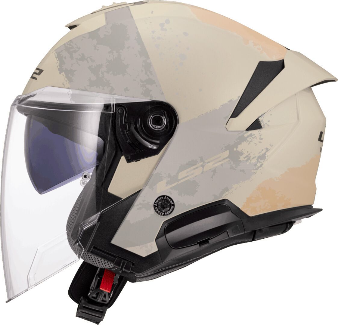 LS2 OF618 Verso II Aqua Ivory Jet Helmet - Chromeburner