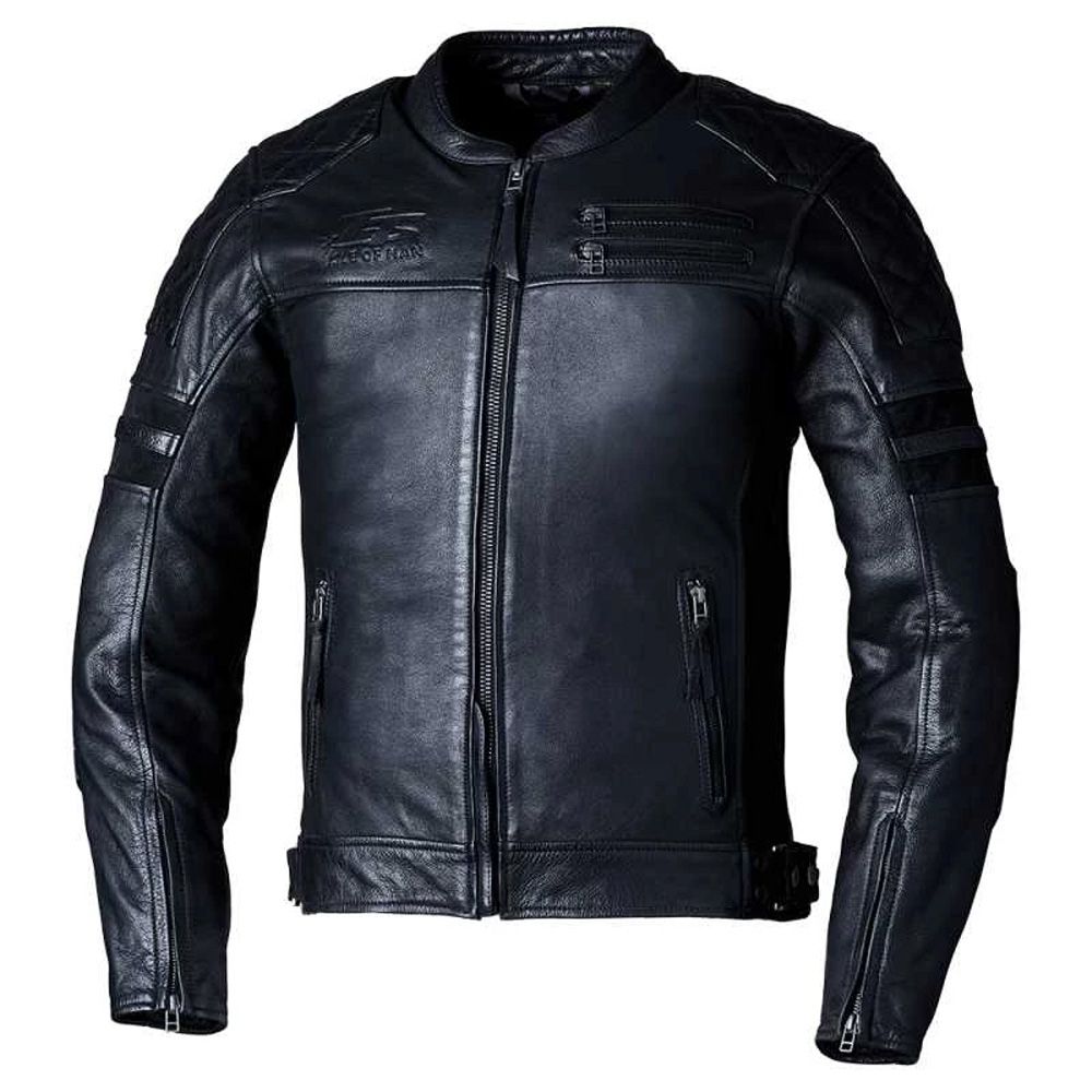 RST Iom Tt Hillberry 2 Ce Mens Leather Jacket Black - Chromeburner