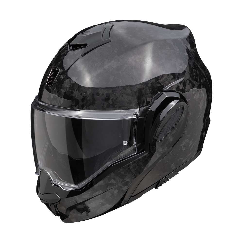 Scorpion EXO-TECH EVO Carbon Onyx Black Modular Helmet - Chromeburner