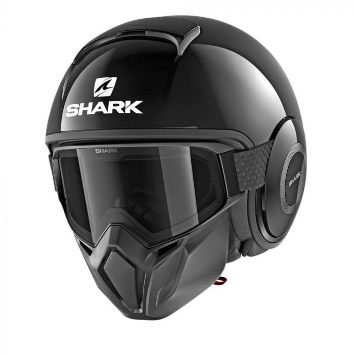 Shark Street-Drak Blank Mat ジェットヘルメット　XL Shark Street Drak Blank BLK Black Jet Helmet - Chromeburner