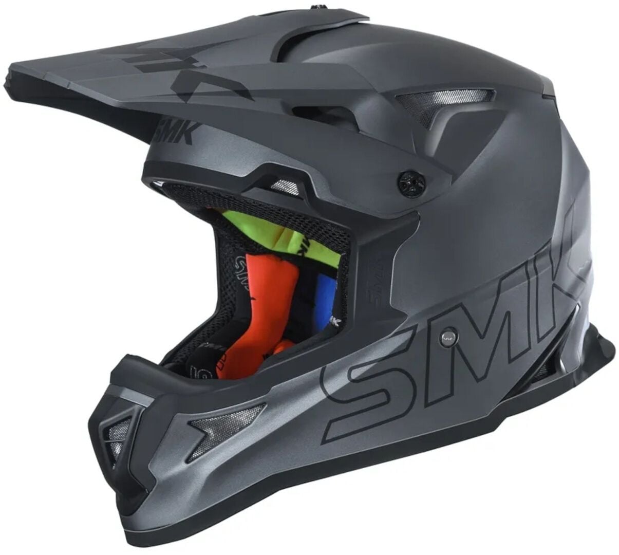 SMK Allterra Dark Grey Motocross Helmet - Chromeburner