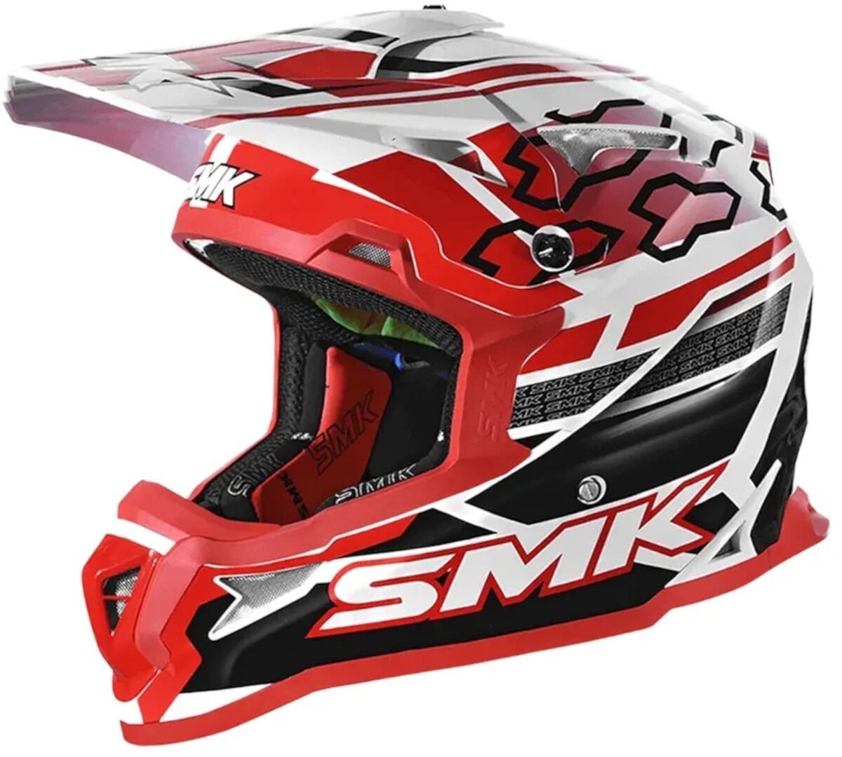 SMK Allterra Tribou Red White Motocross Helmet Chromeburner