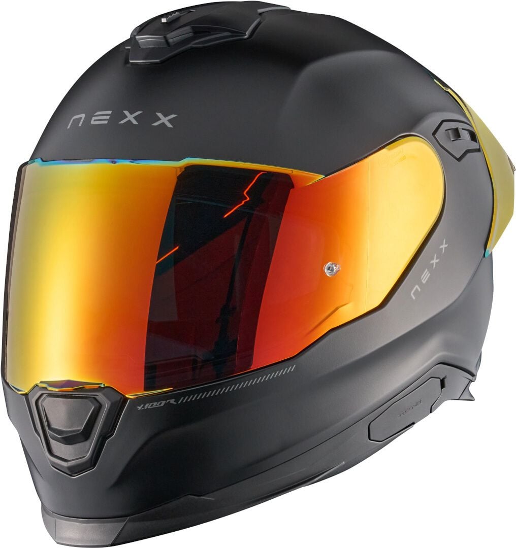 Nexx Y.100R Subsonic Matt Black Red Full Face Helmet - Chromeburner