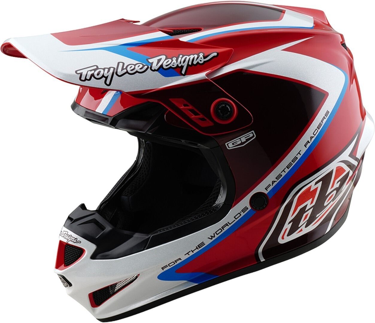 Troy Lee Designs GP Shutter Red Motocross Helmet - Chromeburner