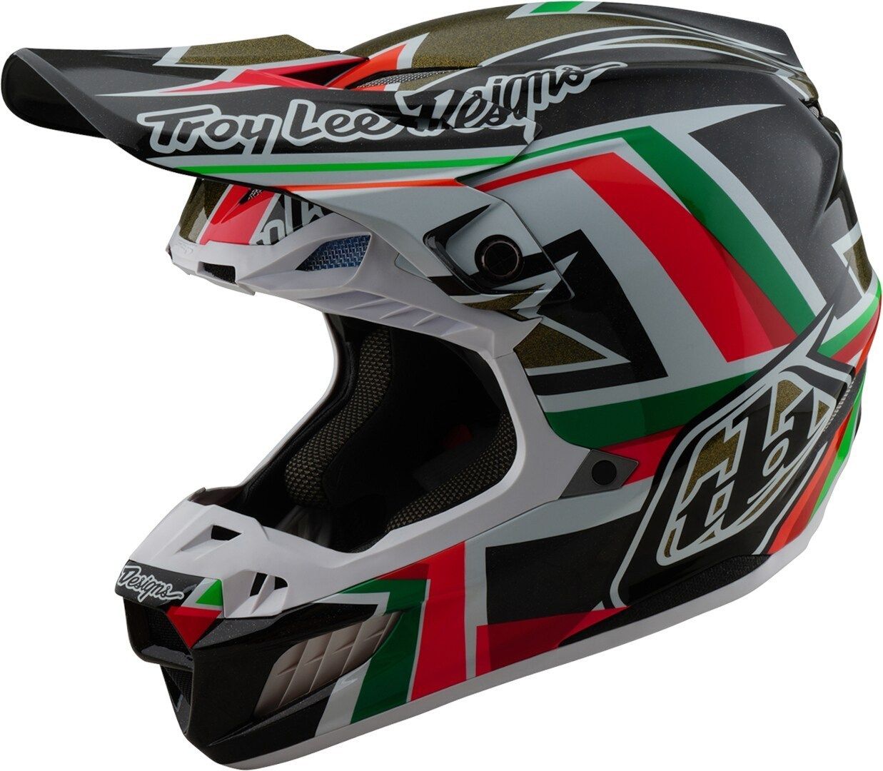 Troy Lee Designs SE5 Carbon MIPS Labyrinth Black Red Green