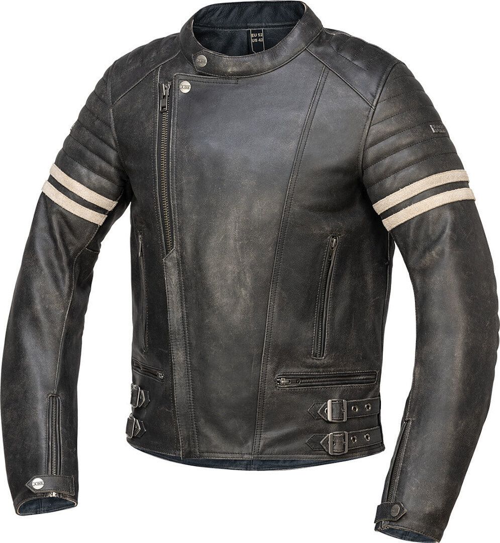 IXS Andy Black Leather Motorcycle Jacket - Chromeburner