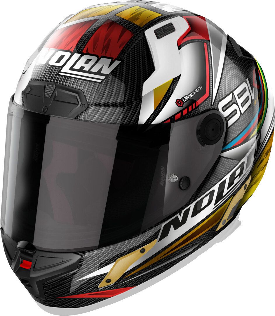 X-804RS SBK/353 ノーラン　ヘルメット　NOLAN Nolan X-804 RS SBK 353 Carbon Glossy Full Face Helmet - Chromeburner