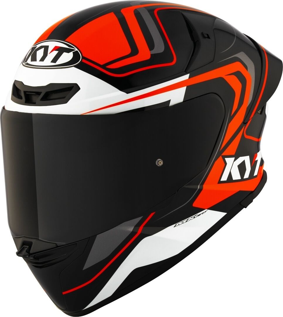 KYT TT-Revo Overtech Black Orange Full Face Helmet Chromeburner