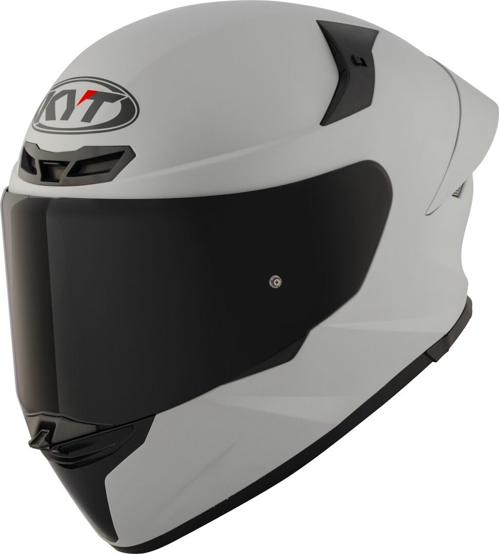 KYT TT-Revo Plain Matt Light Grey Full Face Helmet - Chromeburner