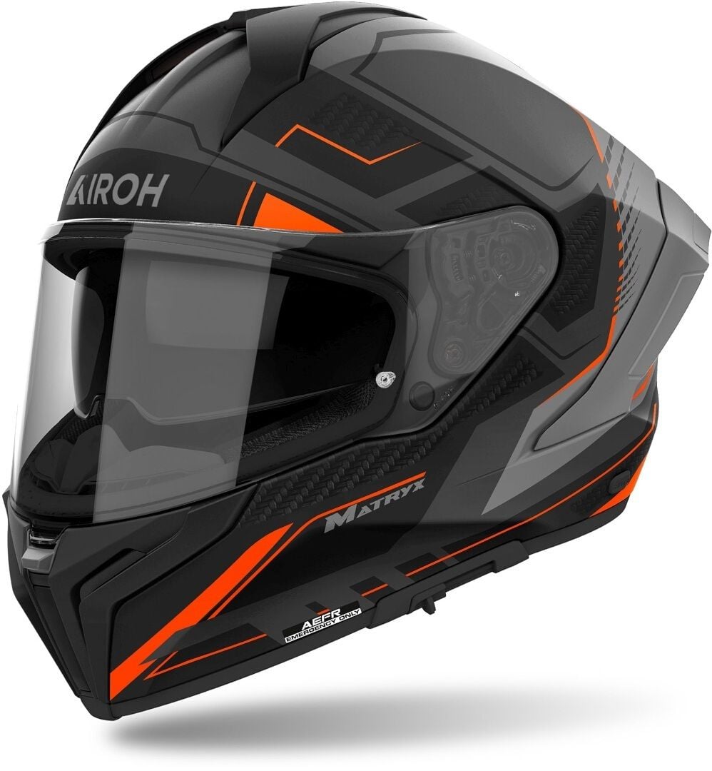 AIROH MATRYX ROCKET ORANGE MATT HELMET