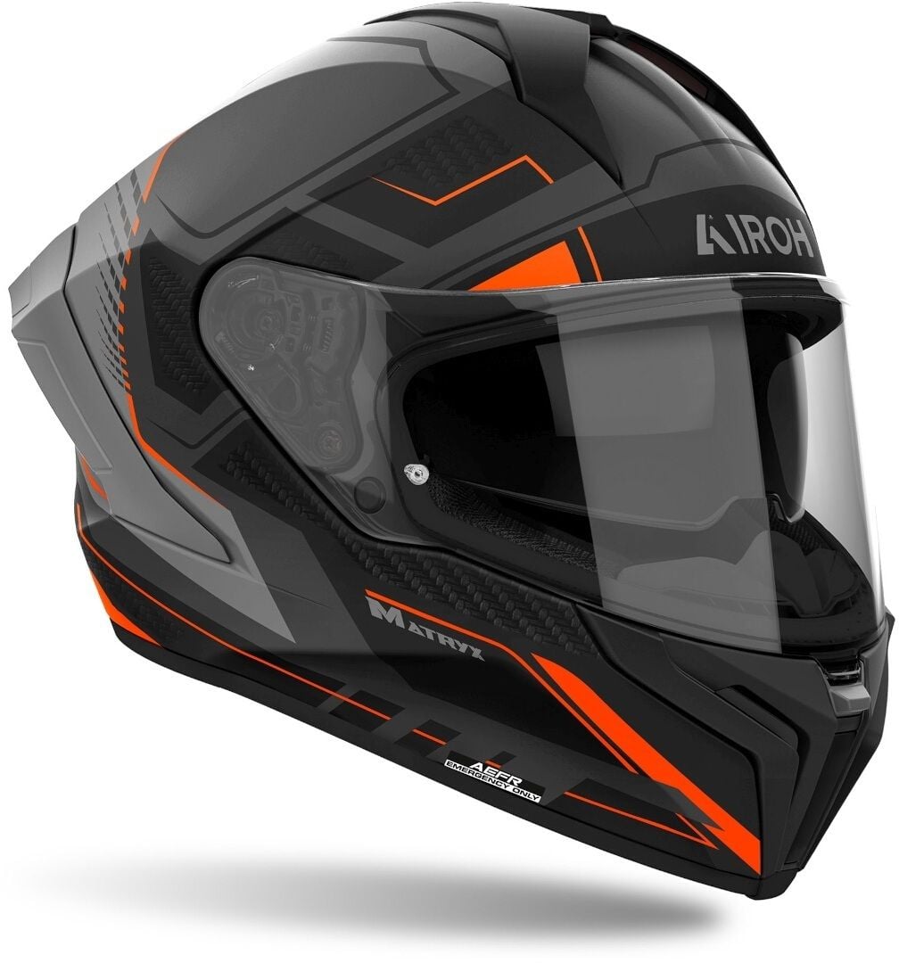 AIROH MATRYX ROCKET ORANGE MATT HELMET