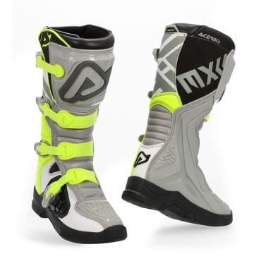 Acerbis X-Team Grau Gelb Motocross Stiefel