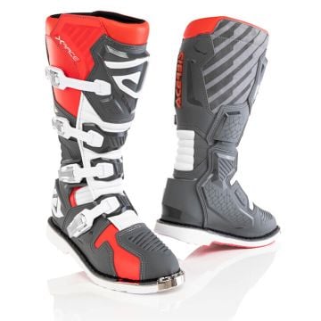 Acerbis X-Race Grau Rot Motocross Stiefel