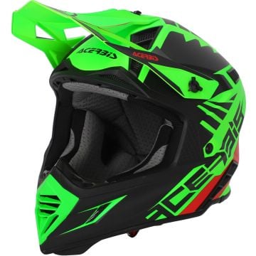 Acerbis X-Track Black Neon Green Motocross Helmet