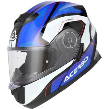 Acerbis Serel Graphic Blue White Flip Up Helmet