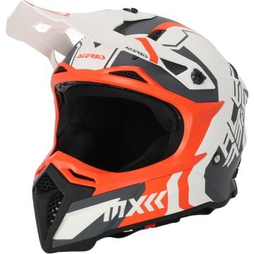 Acerbis Profile 5 White Orange Motocross Helmet