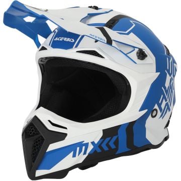 Acerbis Profile 5 White Blue Motocross Helmet