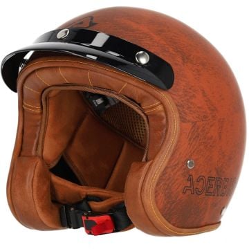 Acerbis Skodela Matt Brown Jet Helmet