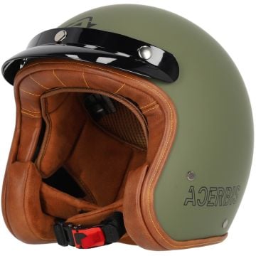 Acerbis Skodela Matt Green Jet Helmet