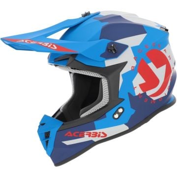 Acerbis Linear Graphic Matt Blue Red Motocross Helmet