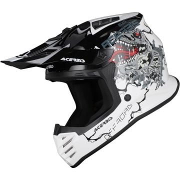 Acerbis Profile Junior Rex White Black Kids Motocross Helmet
