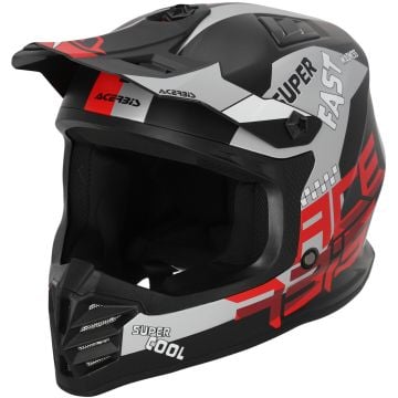 Acerbis Profile Junior Matt Black Red Kids Motocross Helmet