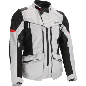 Acerbis X-Rover Ladies Grey Red Waterproof Textile Jacket