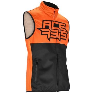 Acerbis Linear Softshell Black Orange Waterproof Vest