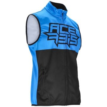 Acerbis Linear Softshell Black Blue Waterproof Vest
