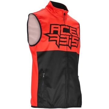 Acerbis Linear Softshell Black Red Waterproof Vest