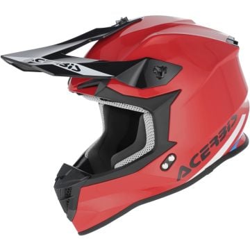 Acerbis Linear Solid Red Black Motocross Helmet