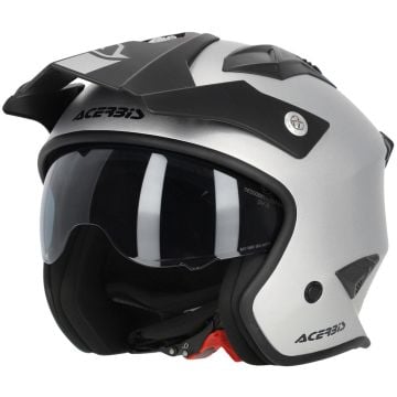 Acerbis Aria Metallic Matt Silver Jet Helmet