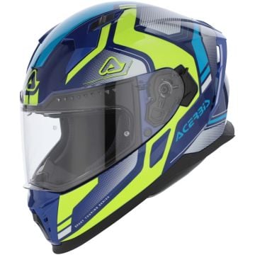Acerbis X-Way Graphic Blue Yellow Full Face Helmet